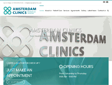 Tablet Screenshot of amsterdamclinics.com